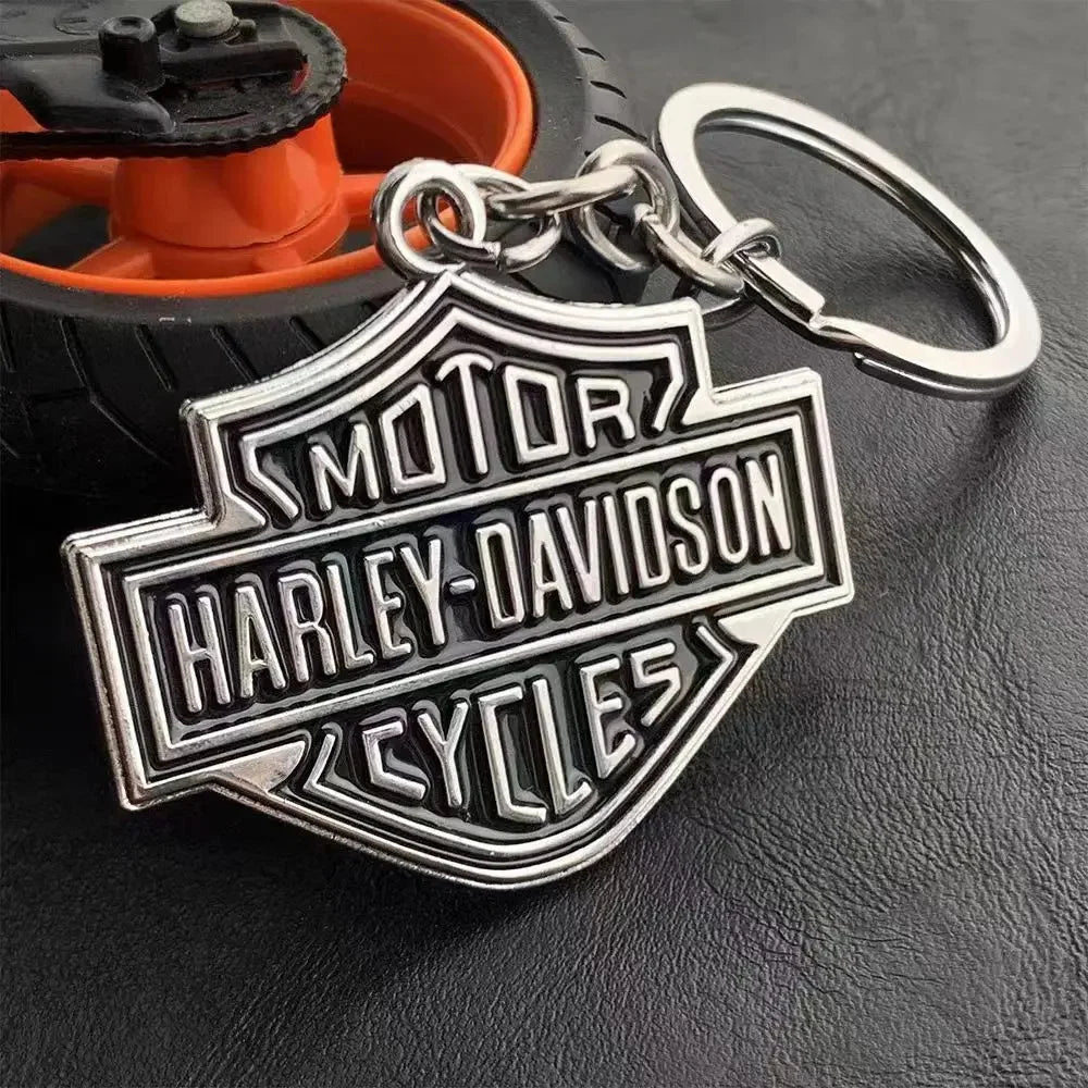 Minimalist style Metal motorcycle key chain