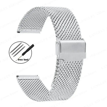 TicWatch Pro 5, Pro 3 & E3 Milanese Mesh Band with Adjustable Clasp