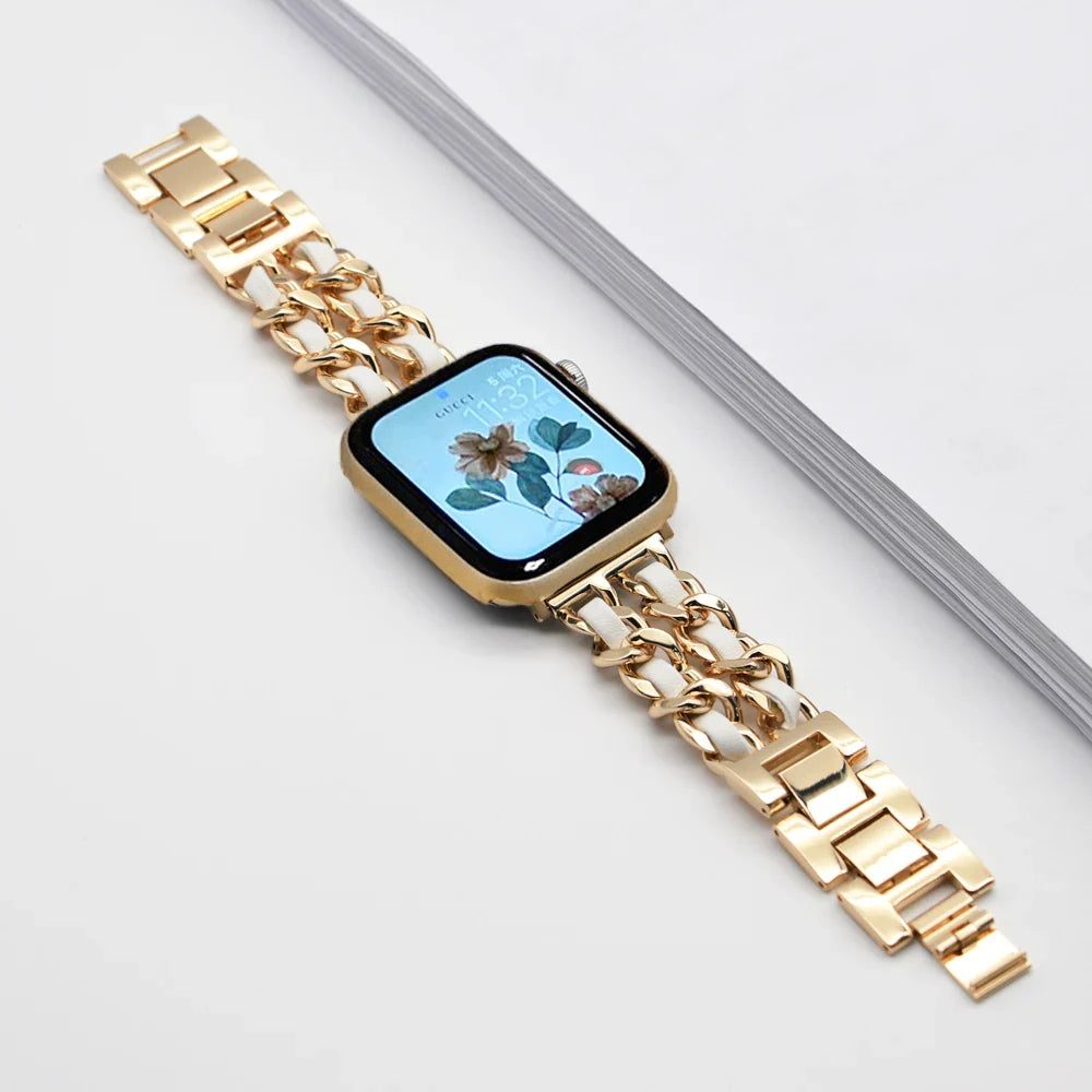 Apple Watch Stainless Steel Strap - Luxury Chain Design