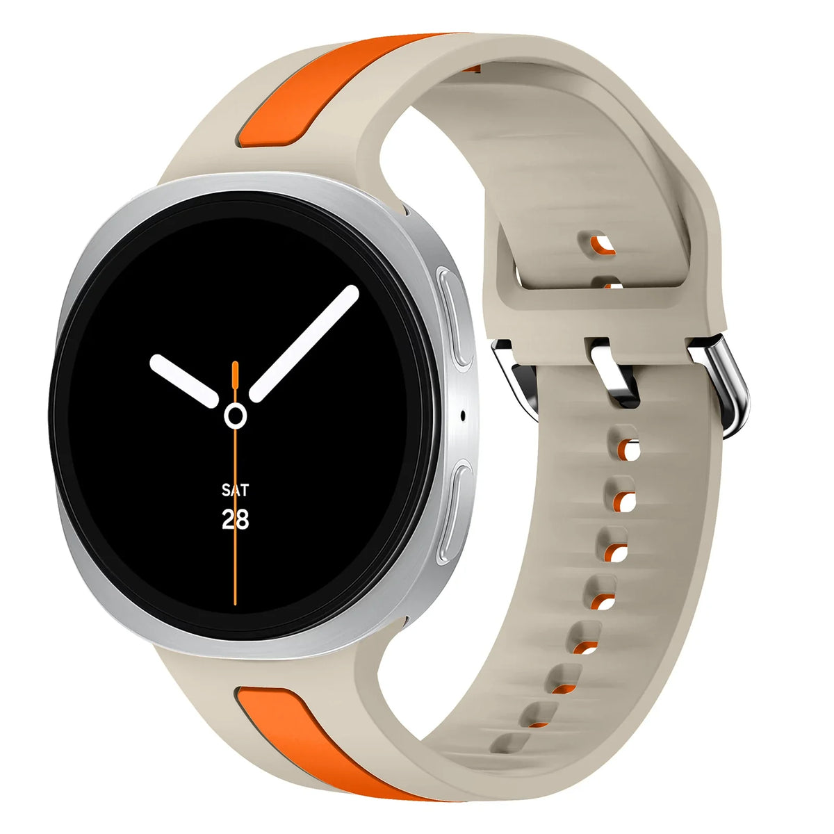 Samsung Galaxy Watch8, 8 Classic & 9 Two-Tone Stripe Silicone Band