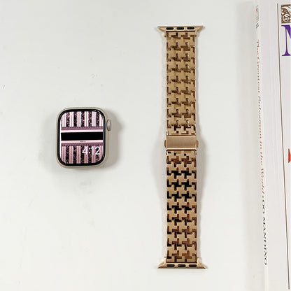 Women Gold Wristband for Apple Watch Band Series 11/10/9/8/7/6/5/4/ SE / Ultra 1/2/3