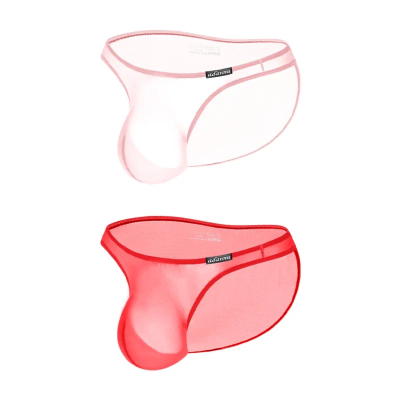 Men Underwear Low-rise Pouch Transparent