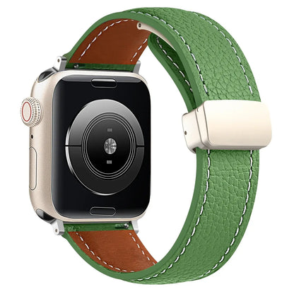 Apple Watch Leather Band - Premium Stylish Strap with Buckle