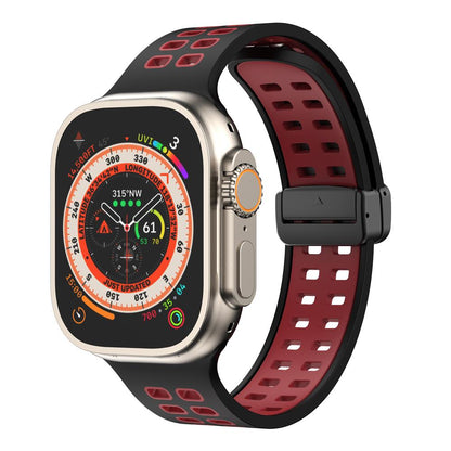 Magnetic Buckle Silicone Apple Watch Band Series 11/10/9/8/7/6/5/4/ SE / Ultra 1/2/3