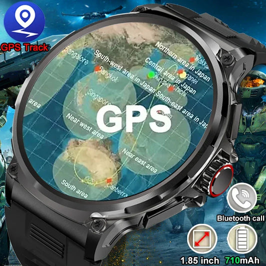 2024New For Huawei Xiaomi GPS Track Smart Watch Men 1.85-Inch Ultra HD AMOLED Screen 710 Mah Battery Bluetooth Call SmartWatches