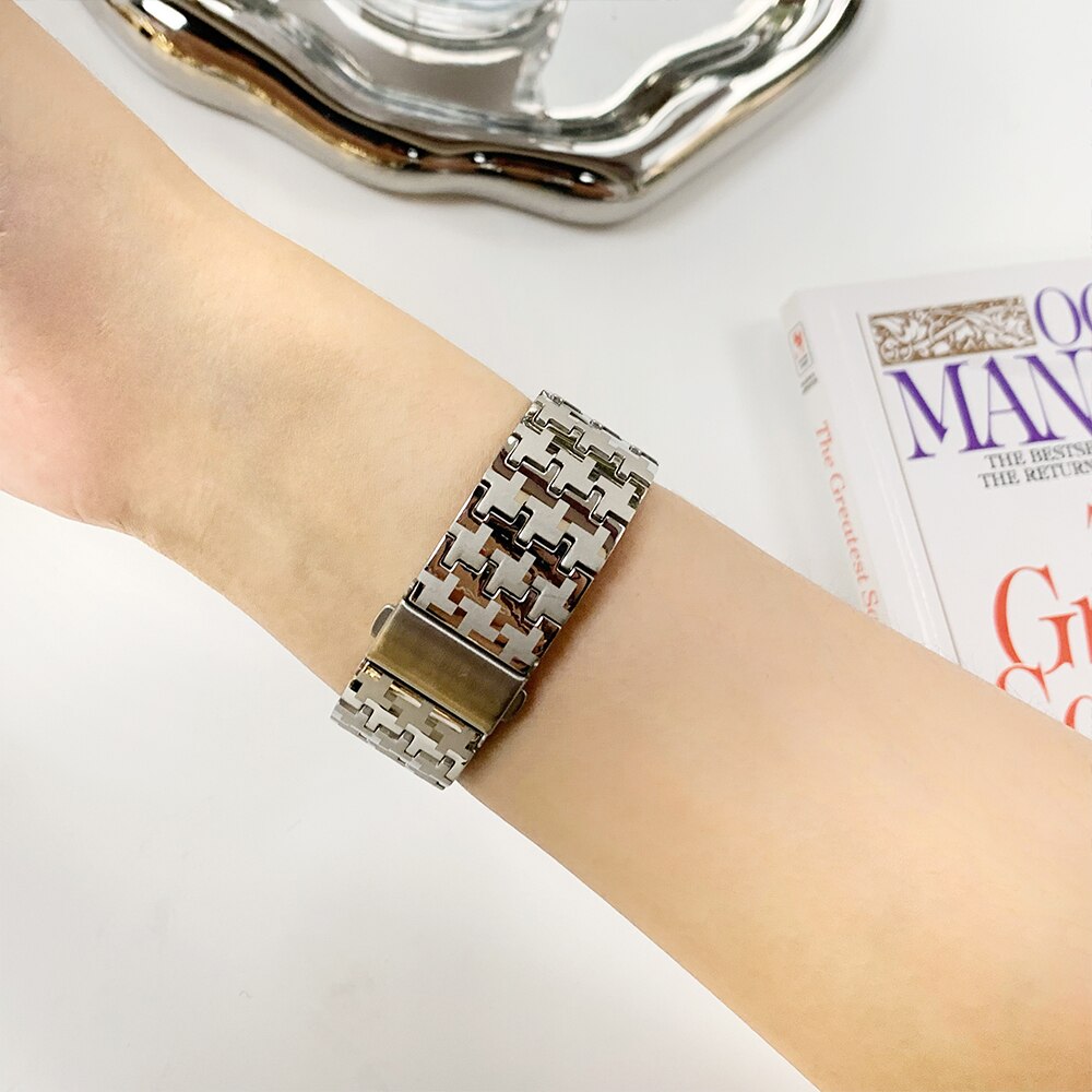 Women Gold Wristband for Apple Watch Band Series 11/10/9/8/7/6/5/4/ SE / Ultra 1/2/3