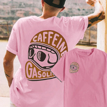 Caffeine & Gasoline Graphic Cotton T-shirt Unisex