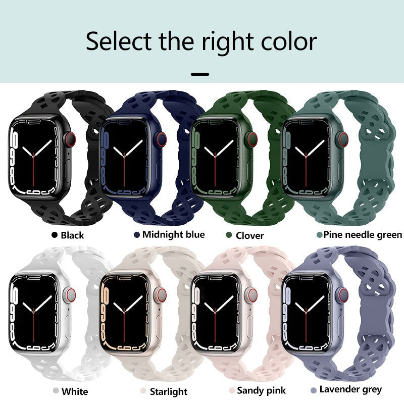 Silicone Strap Apple Watch Band Series 11/10/9/8/7/6/5/4/ SE / Ultra 1/2/3