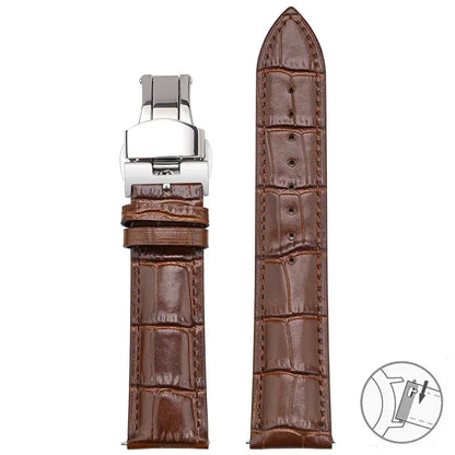 Samsung Galaxy Watch 7, 6, 5, 4 & FE Croc-Embossed Leather Band