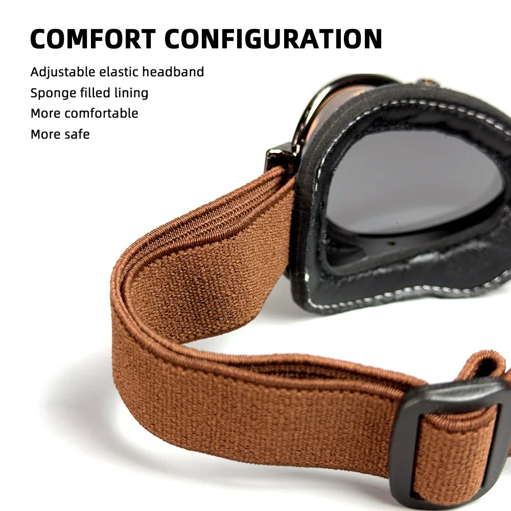 Motorcycle Vintage Old School Cruiser Retro Goggles