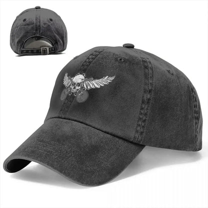 Guitar Rock Multicolor Skull Wing Baseball Caps