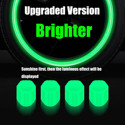 4PCS Luminous Valve Stem Caps