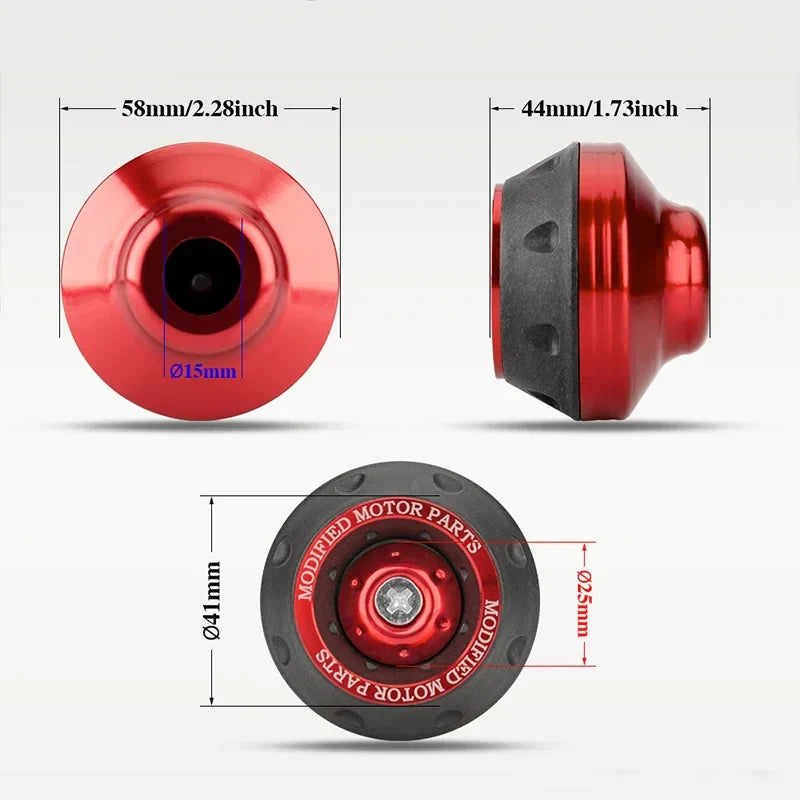 4PCS Motorcycle Crash Protectors Front Fork Slider Cups