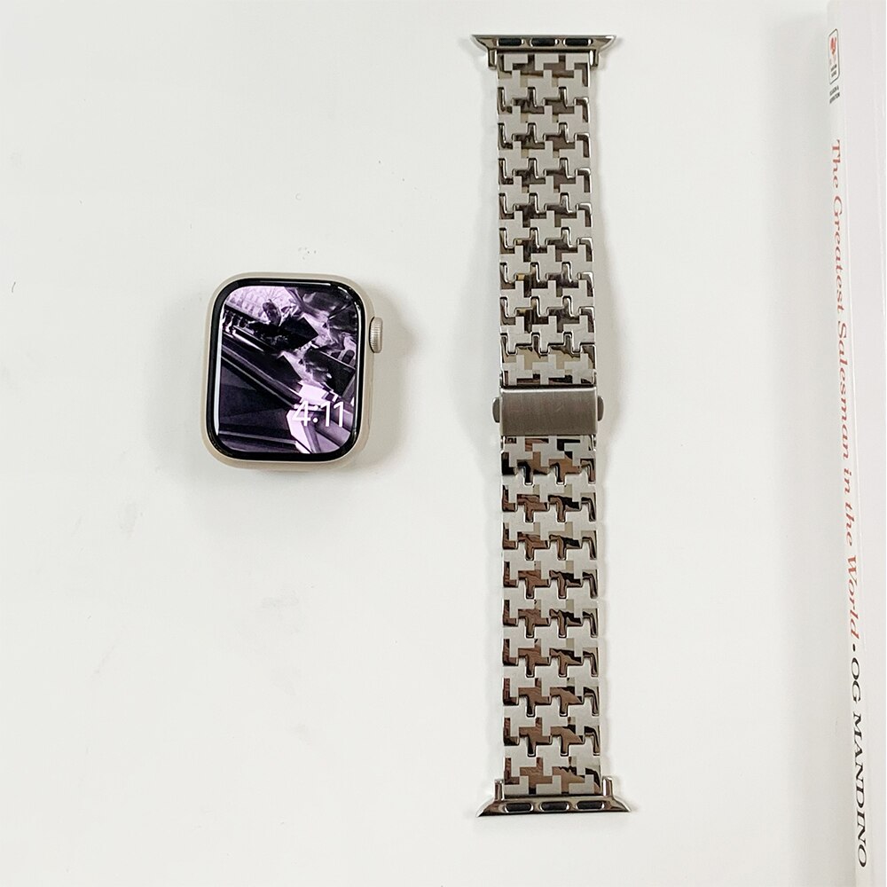 Women Gold Wristband for Apple Watch Band Series 11/10/9/8/7/6/5/4/ SE / Ultra 1/2/3