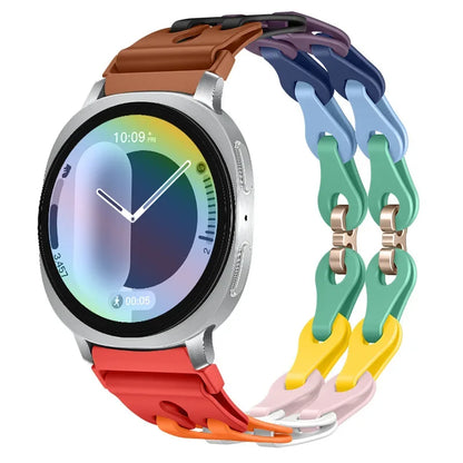 Samsung Galaxy Watch8, 9 & Ultra Silicone Chain Link Band