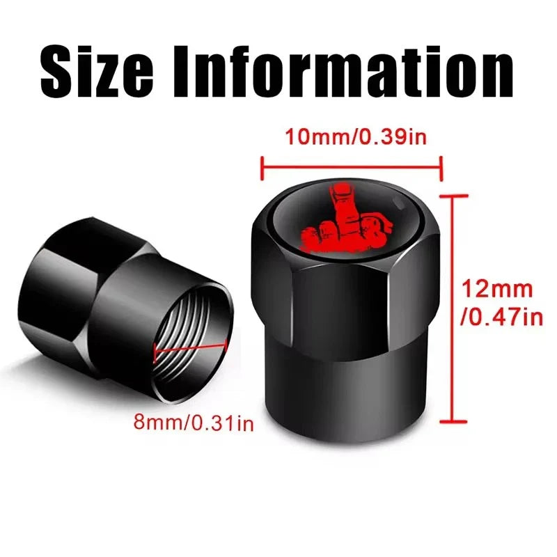 4PCS Aluminium Valve Stem Caps