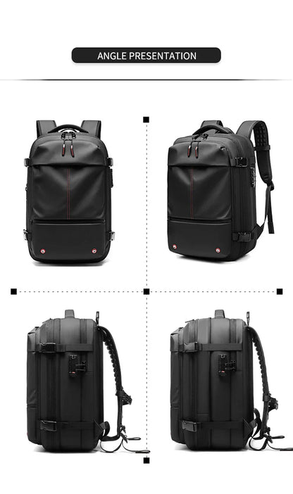 17" Laptop Travel Backpack for Men, Large Capacity, Business & School