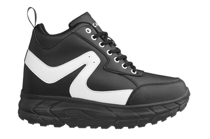 CALTO - S22772 - 4 Inches Taller (Black/White) - Hiking Style Boots - Triathlete Store