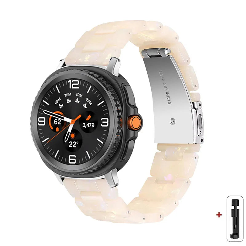 Samsung Galaxy Watch8, 9 & Ultra Resin Link Band, 40 Patterns