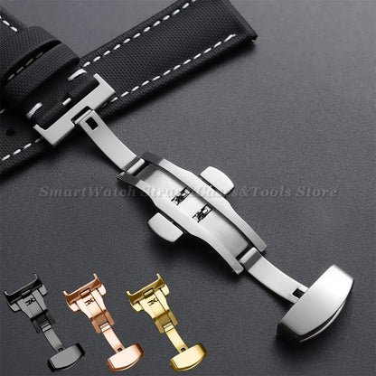 Samsung Galaxy Watch 7, 6, 5, 4 & FE Sailcloth Band with Butterfly Clasp