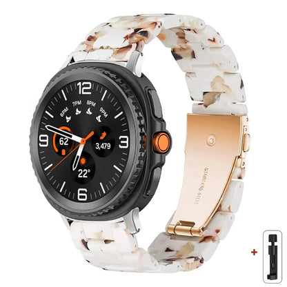 Samsung Galaxy Watch8, 9 & Ultra Resin Link Band, 40 Patterns