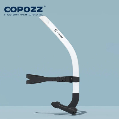 COPOZZ Front Head Swimming Training Snorkel Silicone Mouthpiece Junior Swimmers Full Dry Diving Equipment For Female Male Youth