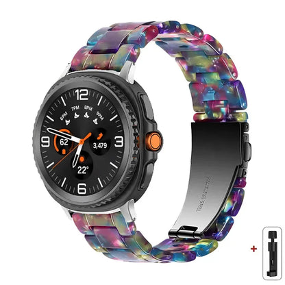 Samsung Galaxy Watch8, 9 & Ultra Resin Link Band, 40 Patterns