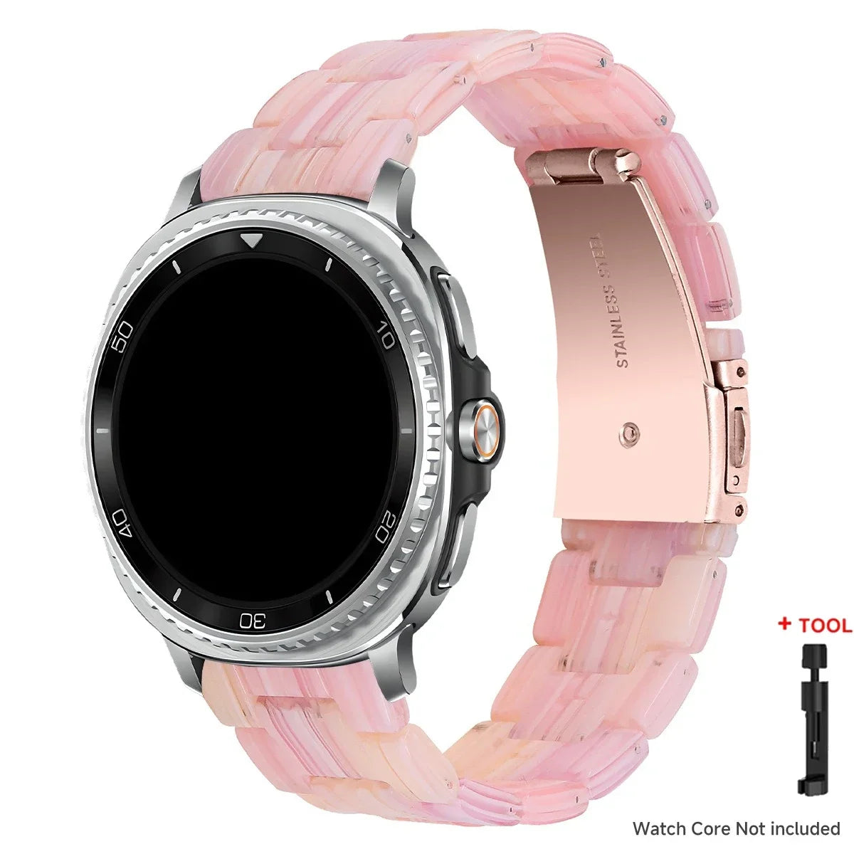 Samsung Galaxy Watch8, 9 & Ultra Resin Link Band, 40 Patterns