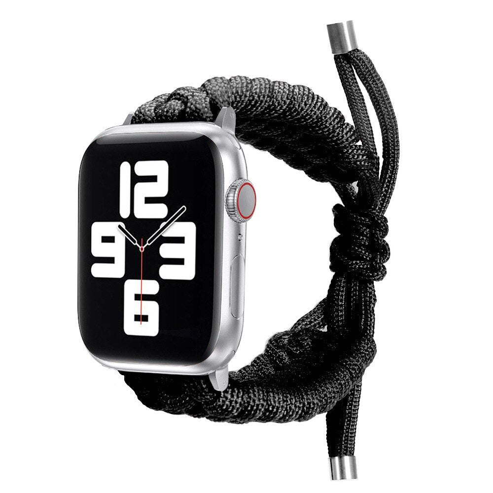 Outdoors Survival Rope Apple Watch Armband Series 11/10/9/8/7/6/5/4/ SE / Ultra 1/2/3