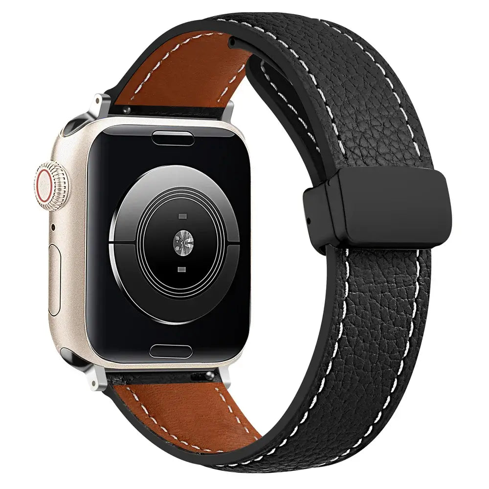 Apple Watch Leather Band - Premium Stylish Strap with Buckle
