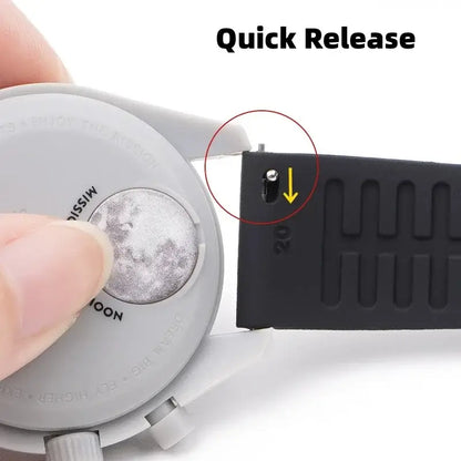 TicWatch Pro 5, Pro 3 & E3 Smooth Silicone Band, Textured Underside