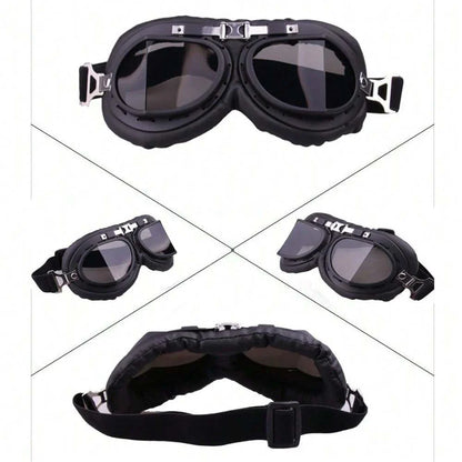 Motorcycle Leather Retro Goggles