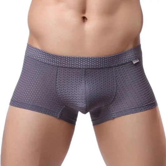 Brave Person Men’s Breathable Boxer Shorts – Cotton/Spandex Mesh Design