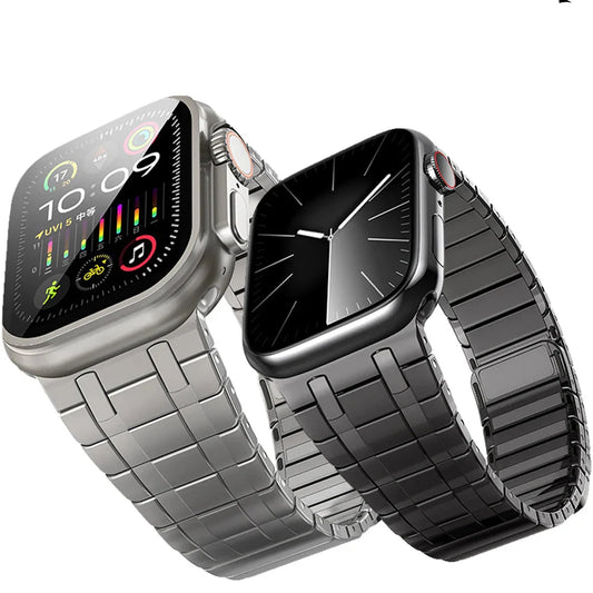 Apple Watch Magnetic Stainless Steel Band - Premium Titanium Color