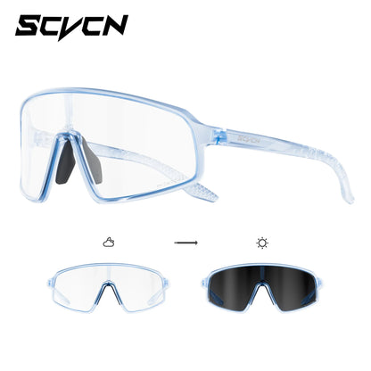 SCVCN New Sports Cycling Sunglasses UV400 Windproof Eyewear for MTB Road Bike Running Hiking Men Women Outdoor Sports Eyewear