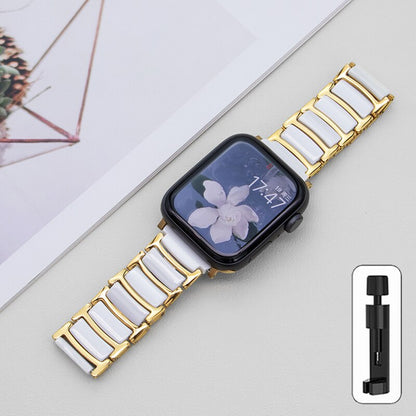 Apple Watch Ceramics+Steel Bracelet/Band Series 11/10/9/8/7/6/5/4/ SE / Ultra 1/2/3