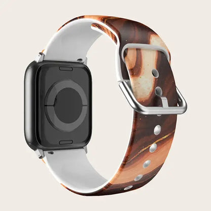 Apple Watch Patterned & Clear Silicone Band with Buckle