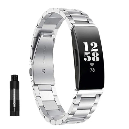 Fitbit Inspire 2, 1, HR Stainless Steel Strap - Elegant Metal Band
