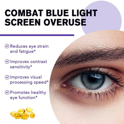 Advanced Eye Vitamin Supplement for Macular Health & Dry Eyes - Improve Eye Fatigue, Stress & Night Vision, Adults Men Women