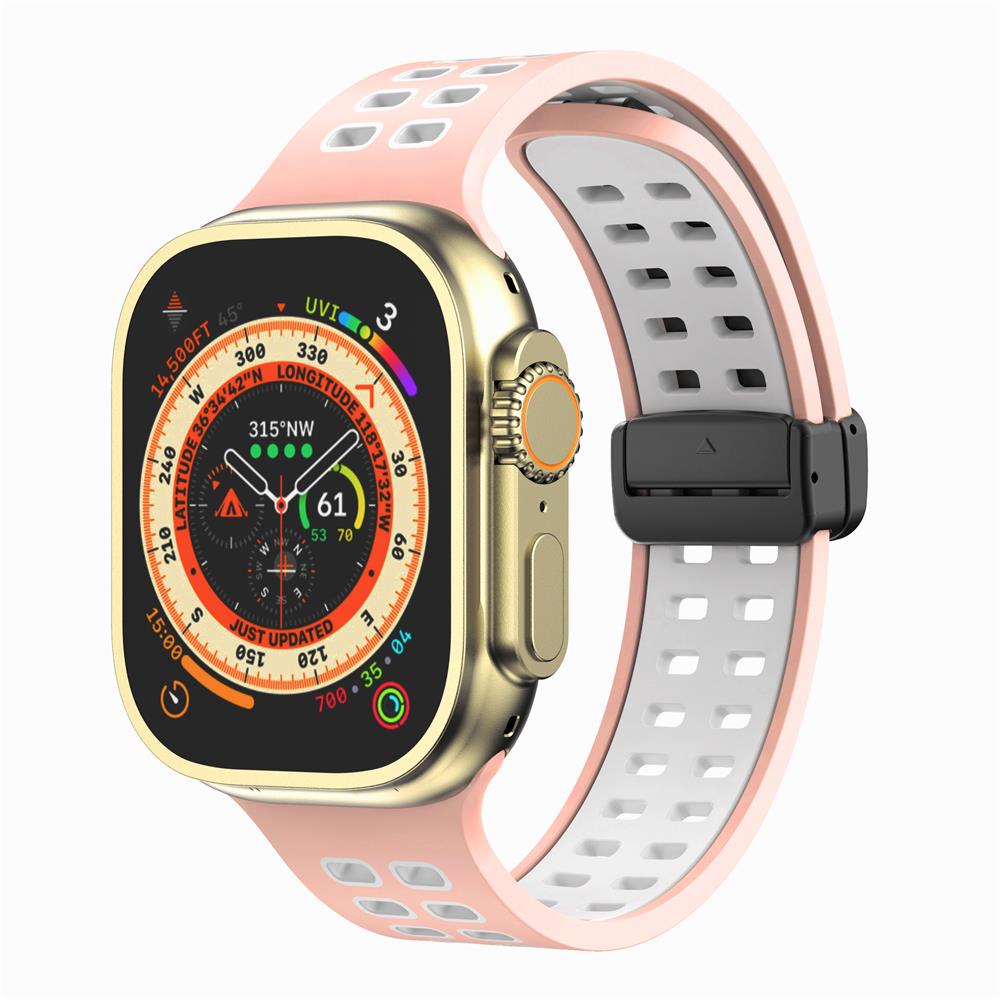 Magnetic Buckle Silicone Apple Watch Band Series 11/10/9/8/7/6/5/4/ SE / Ultra 1/2/3