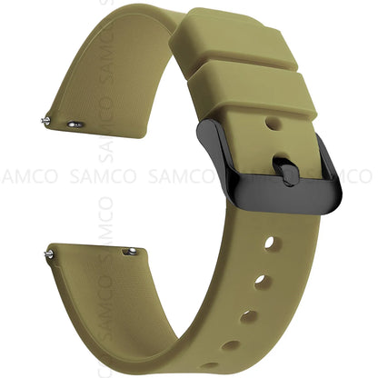 Samsung Galaxy Watch 7, 6, 5, 4 & FE Curved-End Silicone Band