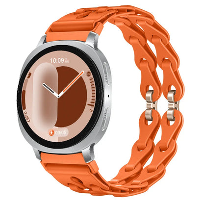 Samsung Galaxy Watch8, 9 & Ultra Silicone Chain Link Band