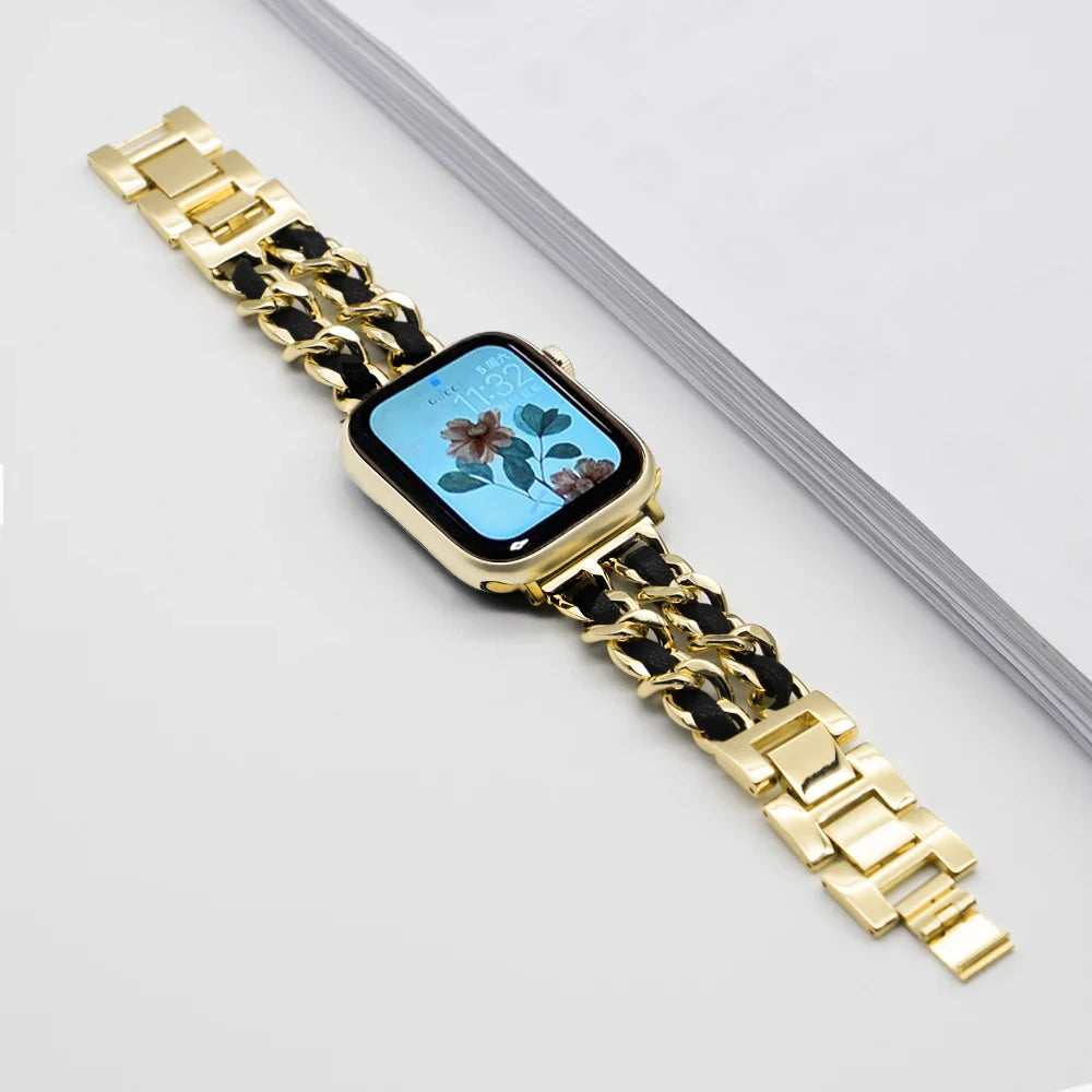Apple Watch Stainless Steel Strap - Luxury Chain Design