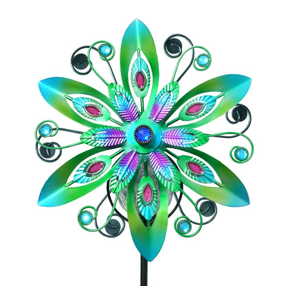 Wind Spinner Solar Garden Decor