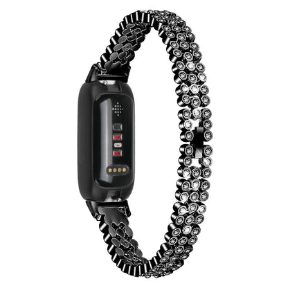 Fitbit Inspire 3 Metal Strap - Elegant Bling Design Bracelet