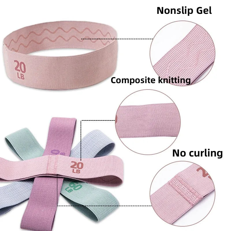 Non-Slip Fabric Resistance Bands - Wide Hip & Glute Training