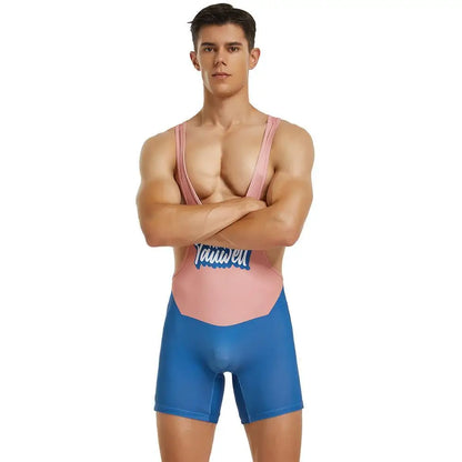 Tauwell Athletic Cream wrestling singlet