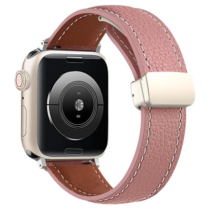 Apple Watch Leather Band - Premium Stylish Strap with Buckle