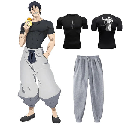 Unleash the Rogue Power: Toji Compression Shirt & Sweatpants Set