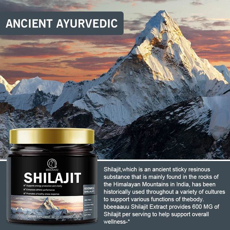 BBEEAAUU Himalaya Shilajit Original High in Trace Minerals & Fulvic Acid for Energy,Muscle Strength&Immunity,Endurance for Adult